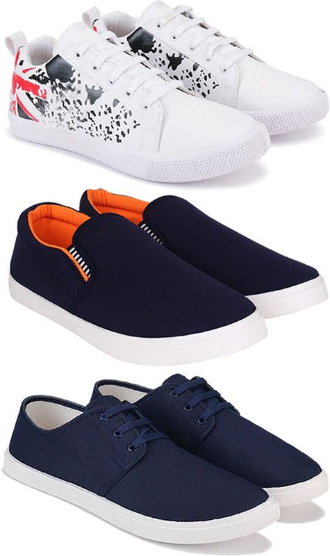 Oricum Casual Shoes For Men Waliking , Sneakers, Canvas Multicolour Pack Of 3 Sneakers For Men  (Multicolor)