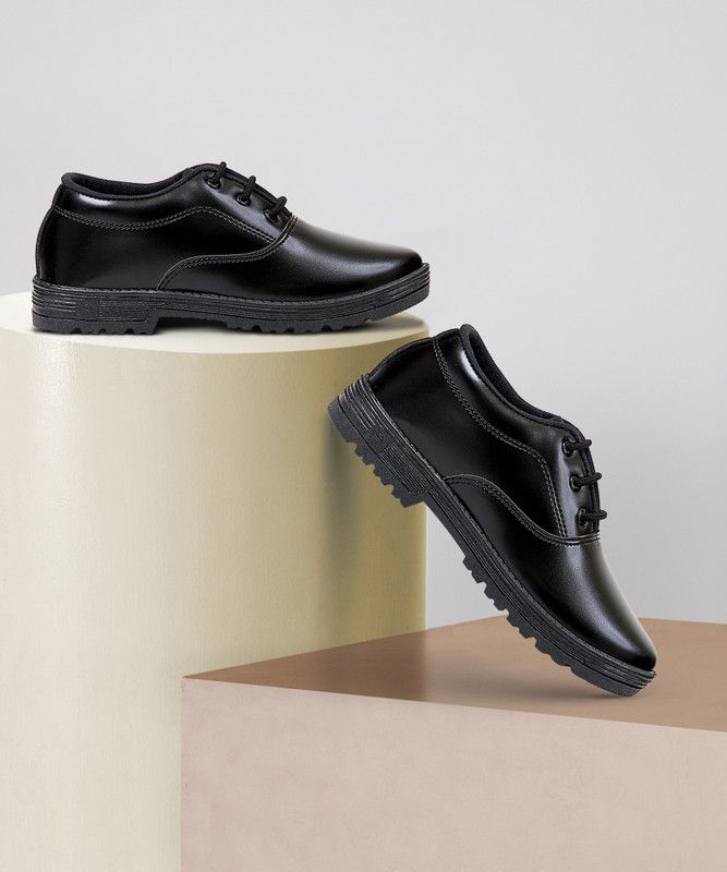 Lace Derby Shoes For Boys  (Black)