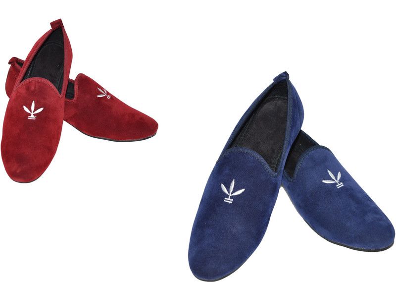 Trendy Stylish Loafers For Men  (Red, Blue)