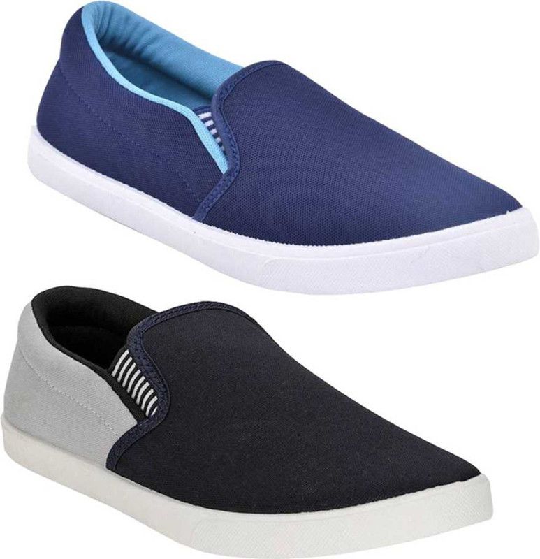 Combo Pack Of 2 Casual Shoes Canvas Shoes For Men  (Multicolor)