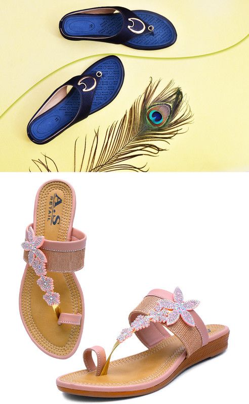 Women Pink, Blue Flats