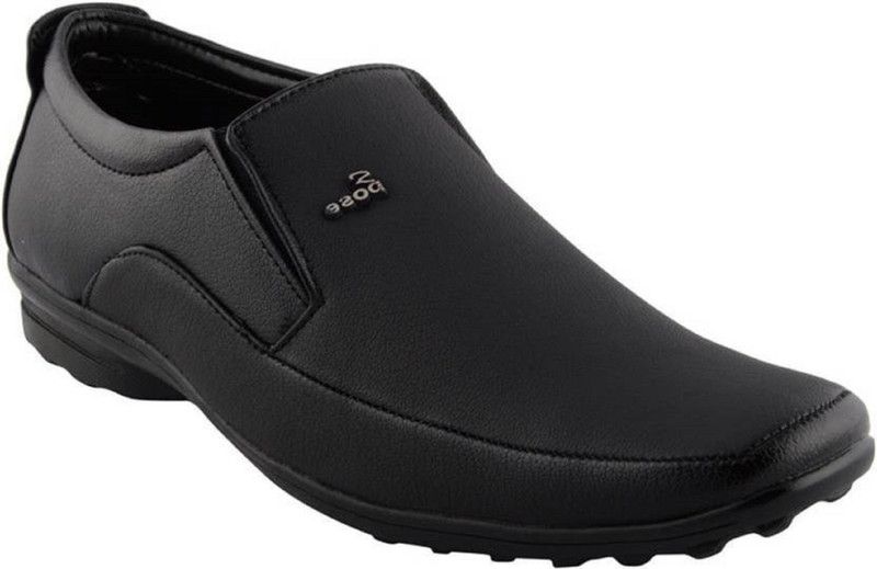 Men's Synthetic Leather Casual Office Use Wedding Formal Shoes For Mens And Boys Slip On For Men Slip On For Men  (Black)