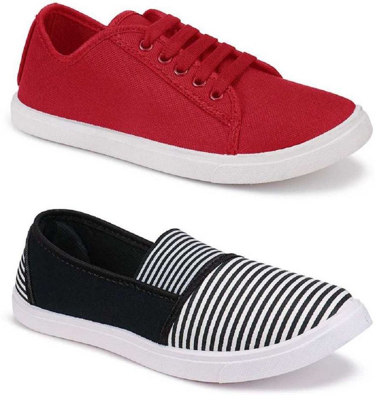 Combo Pack of 2 Latest Collection Stylish Casual Sneakers For Women  (Multicolor)