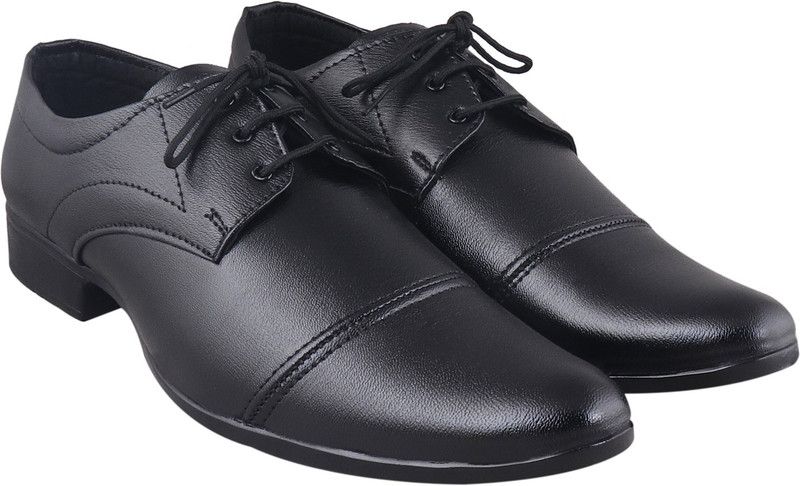 Formal Design Lace up Shoes For Men Black Lace Up For Men  (Black)