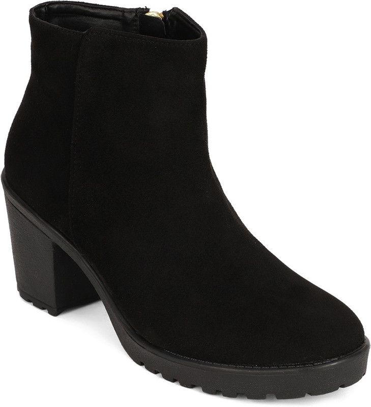 BF-18-Black Boots For Women  (Black)