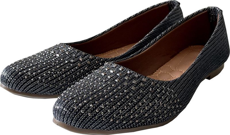 Stylish Latest Design Black Bellies For Women  (Black)