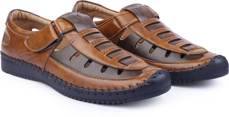 Men Tan, Brown Casual Sandal