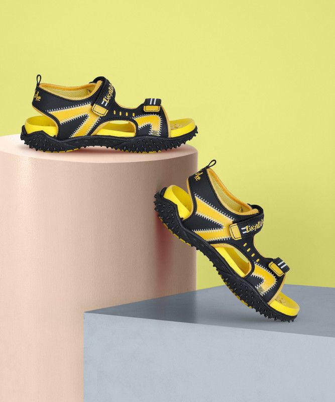 Velcro Flats For Boys & Girls  (Yellow)