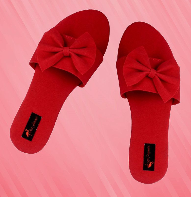 Slip-on Flats For Girls  (Red)