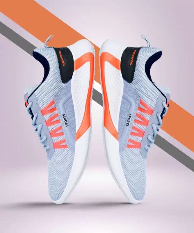 Casuals For Men  (Grey, Orange)