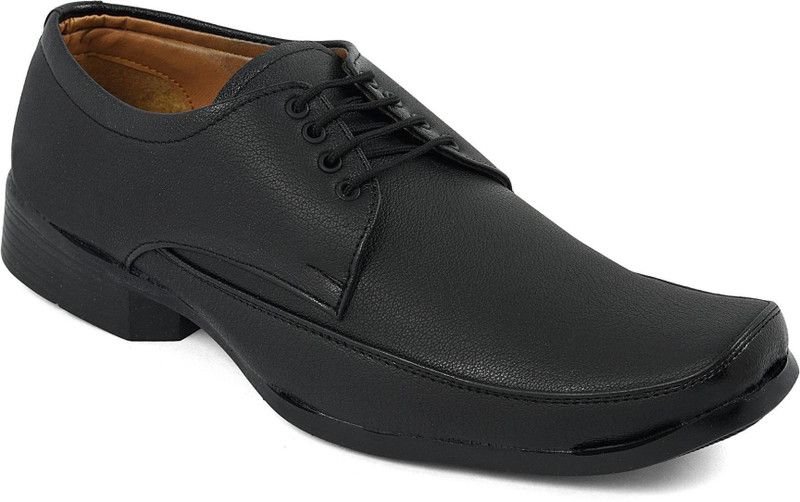 Shoes_FY750 Lace Up Derby Formal Shoes For Men Derby For Men  (Black)
