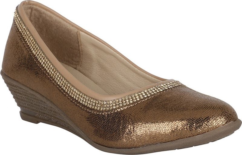 Slip-on Wedges For Girls  (Brown)