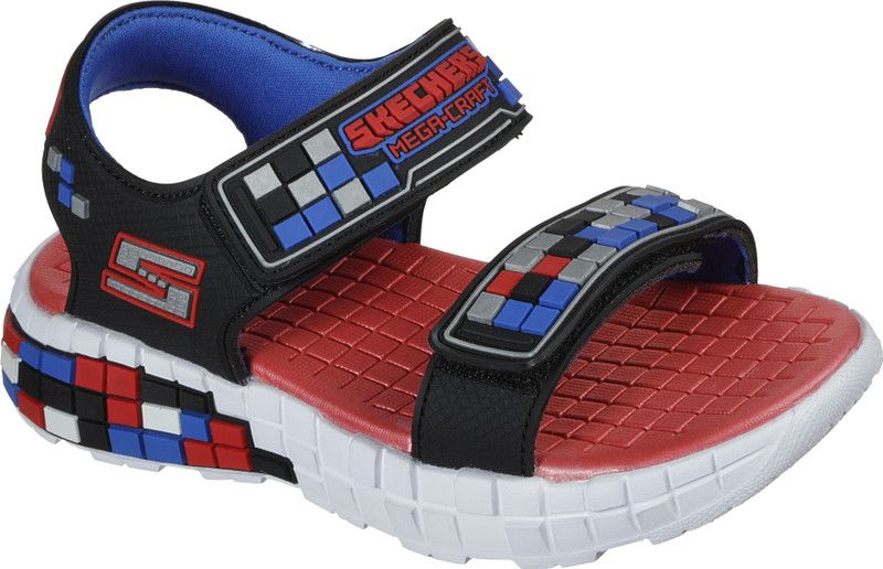 Velcro Strappy Sandals For Boys  (Black)
