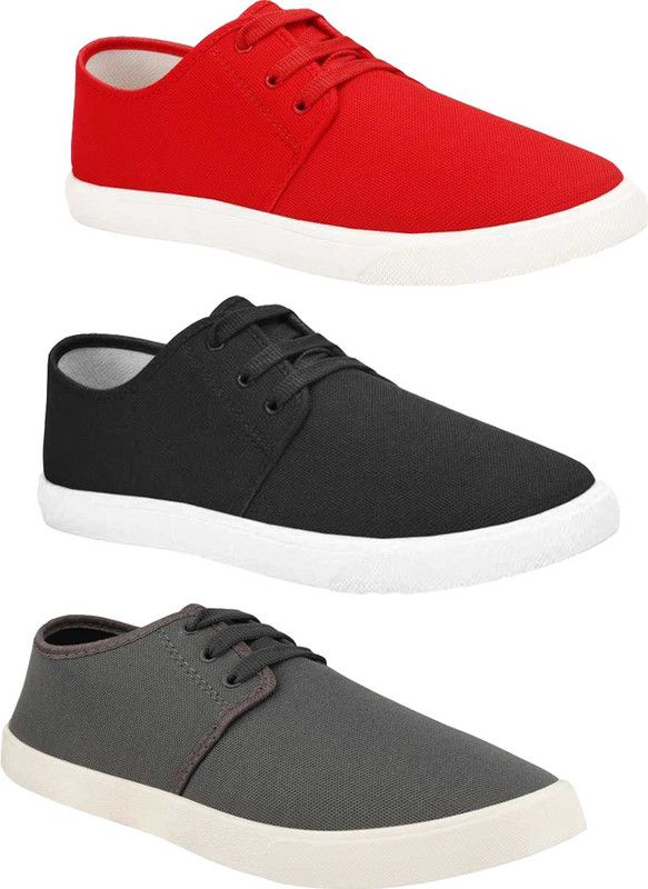 Men 201 Combo Pack of 3 Casual Sneakers For Men  (Multicolor)