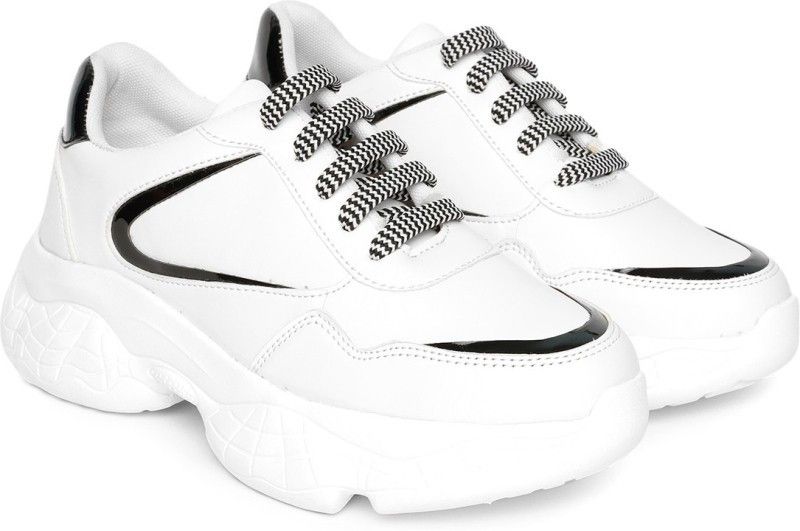Flynce Casual Lightweight Fashion Sneaker for Women/Girls - White,Blak-41 Sneakers For Women  (Multicolor)