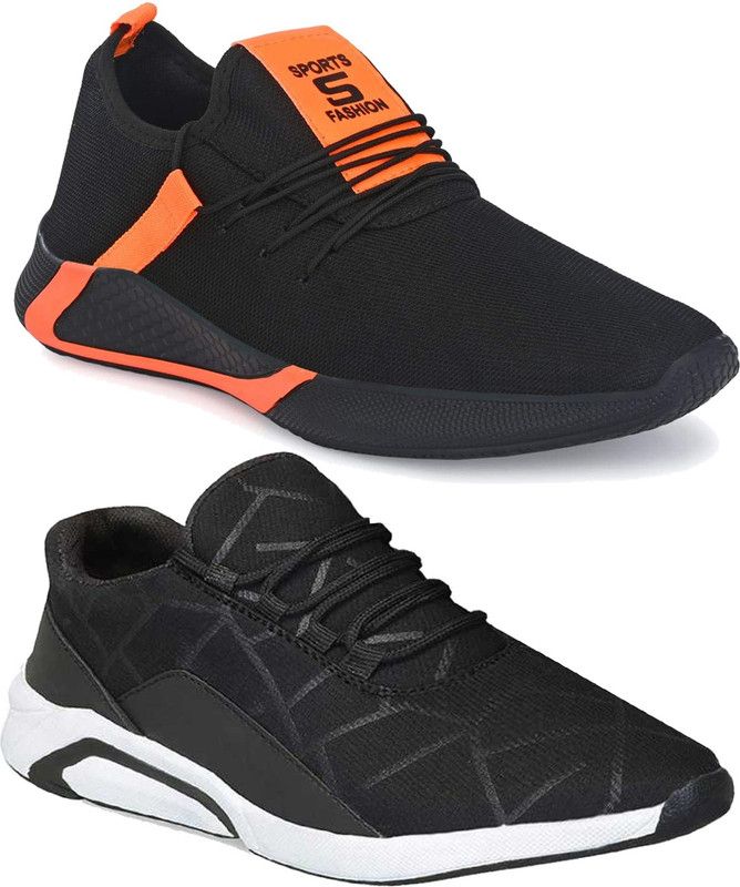 Combo Pack of 2 New Affordable Collection of Stylish Sports Running Shoes For Men  (Multicolor)