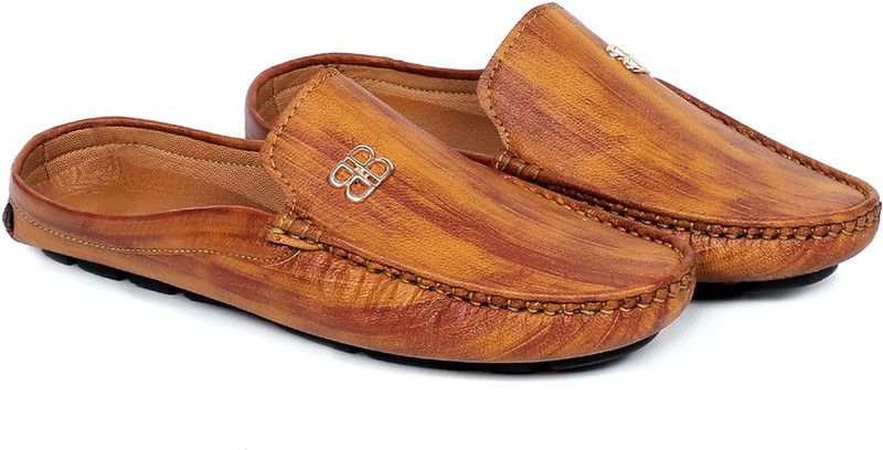 Officewear Clogs /Half Shoes /Bantu shoes/Mule Loafer Look Loafers For Men (Tan) Loafers For Men  (Tan)