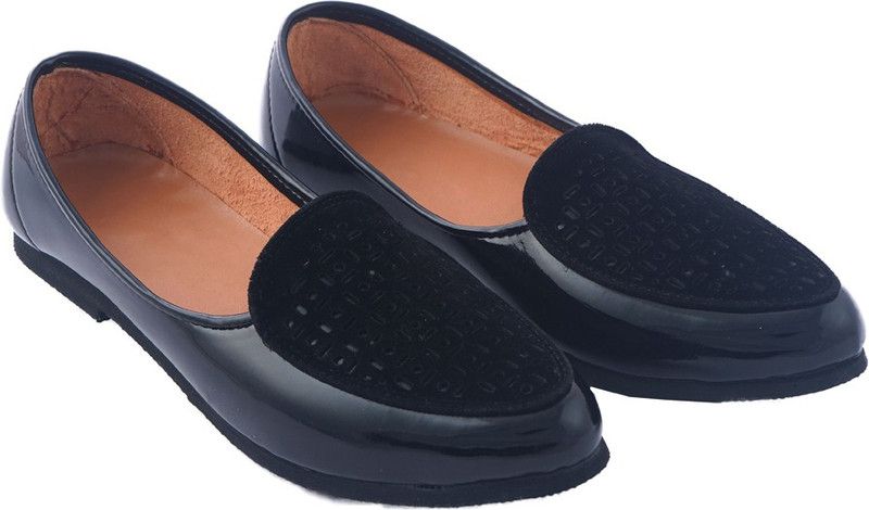 Traditional Faux Leather Men's Ethnic Jutis,Jalsa-Mojaris Nagra, Jutis For Men  (Black)