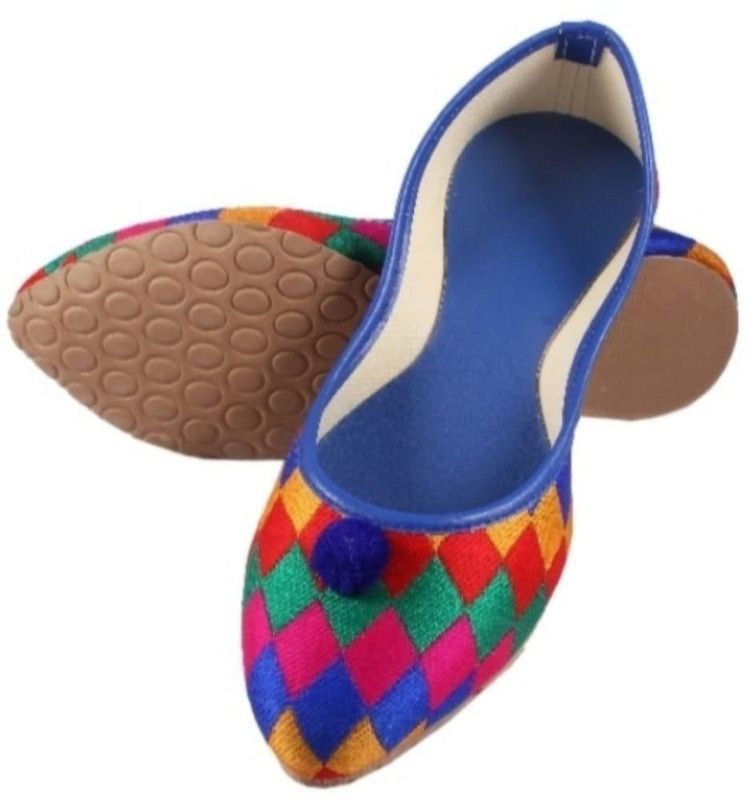 Ethnic Jutti for women and girls (JUTTI 130), Size-5 Slip On For Women  (Multicolor)