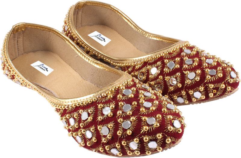Red Jutis Mojaris For Women  (Red)