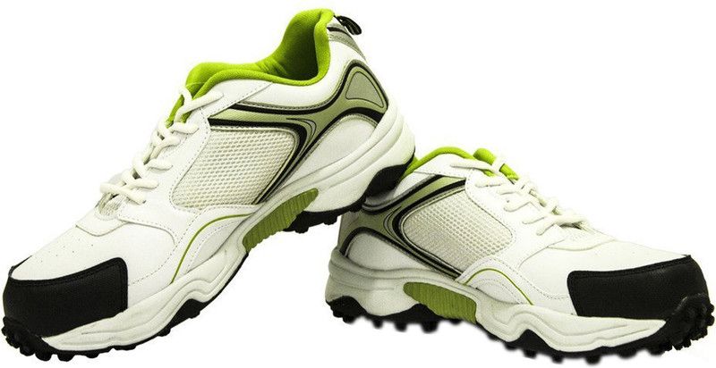 Club Cricket Shoes For Men  (White, Green)