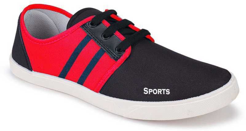 Earton Casual Shoes For Men Waliking,Sneakers,Loafers,Canvas casual shoes Black Sneakers For Men  (Red)