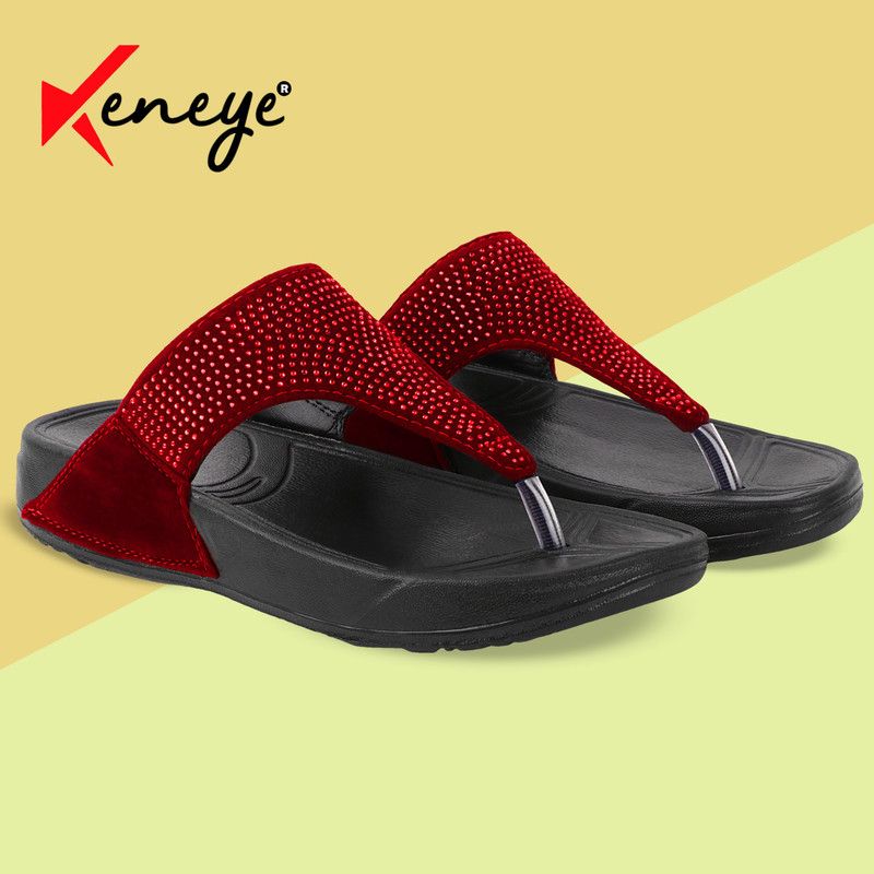 Fashion Partywear Stylish Women Maroon Sandals