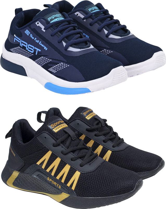 Trendy Sport Shoes For Men Pack Of 2 Running Shoes For Men  (Multicolor)