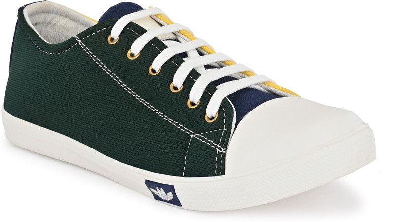 Synthetic Leather Lace-Up Casual/Walking/Sneakers For Men  (Green)