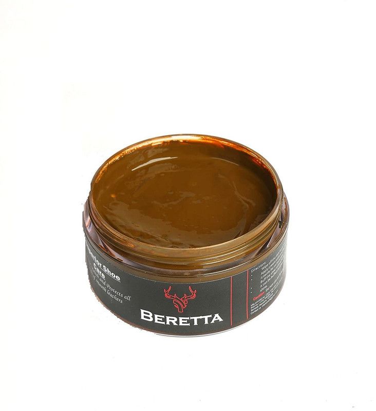 Beretta High Shine Leather Shoe Cream All Colors-60 gms(Dark Tan) Pack Of 1 Leather Shoe Cream  (Tan)