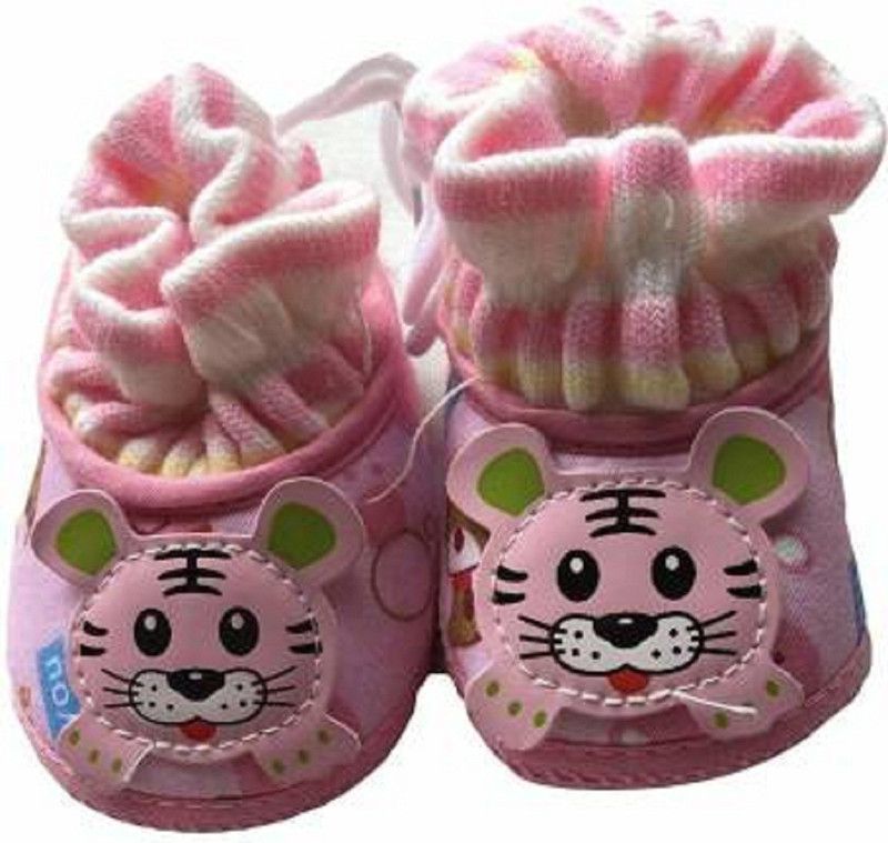 ICABLE Booties  (Toe to Heel Length - 10 cm, Pink)