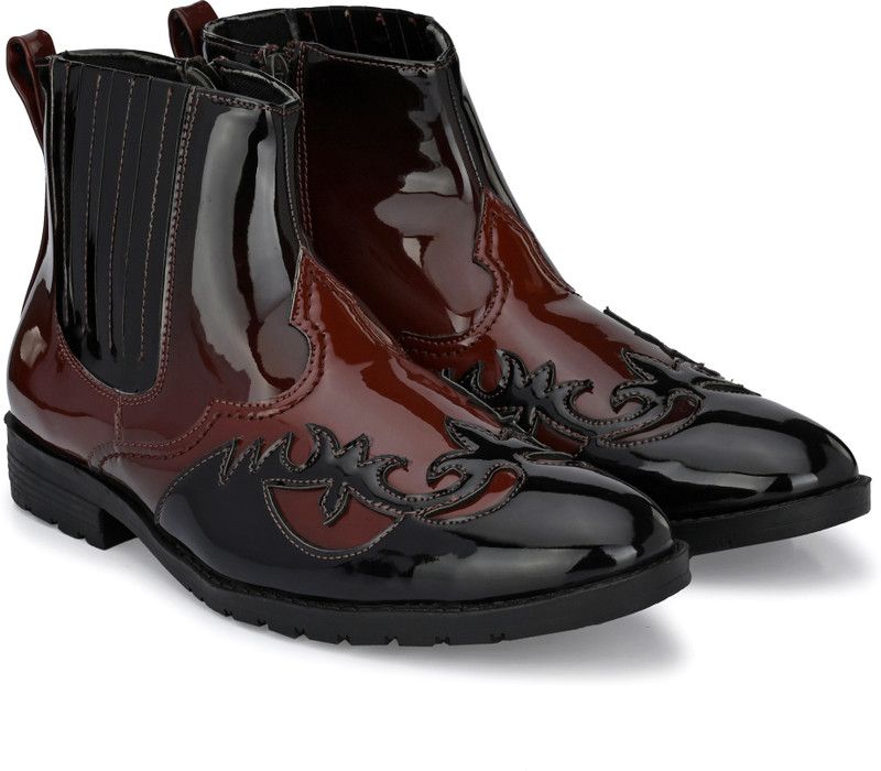 Royal Men Boots ll Casual Shoes For Men Boots For Men  (Maroon, Black)