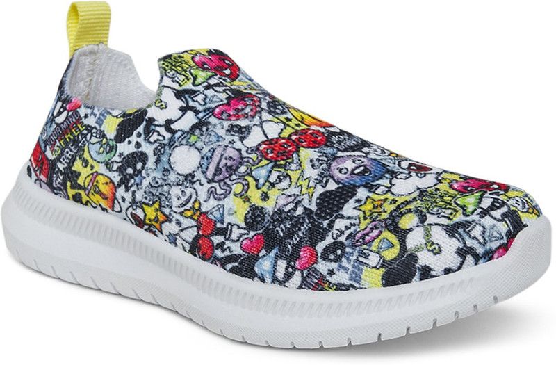 Slip on Walking Shoes For Girls  (Multicolor)
