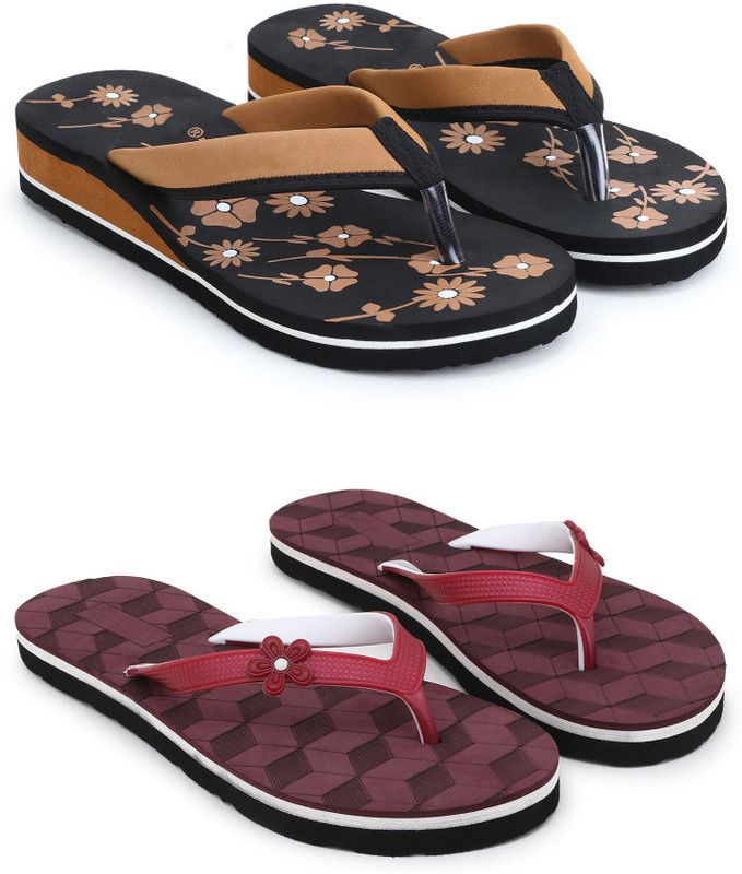 Slippers  (Brown, Maroon 8)