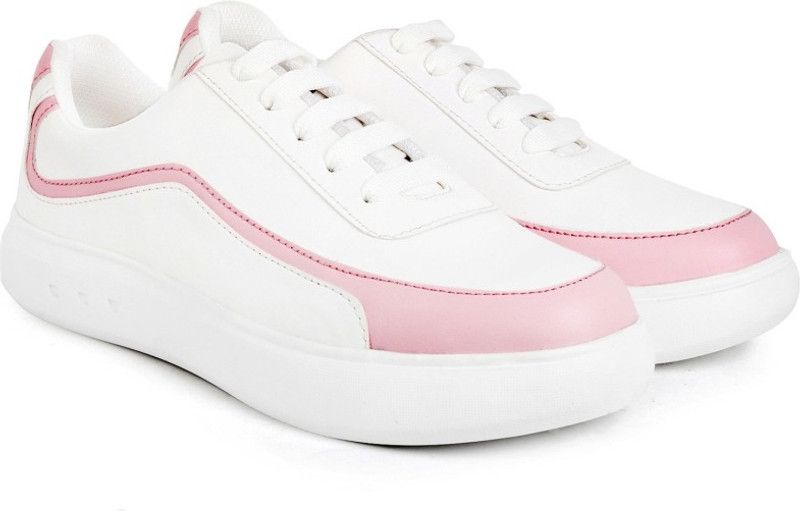 Flynce Casual Lightweight Fashion Sneaker for Women/Girls - White,Pink-38 Sneakers For Women  (Multicolor)