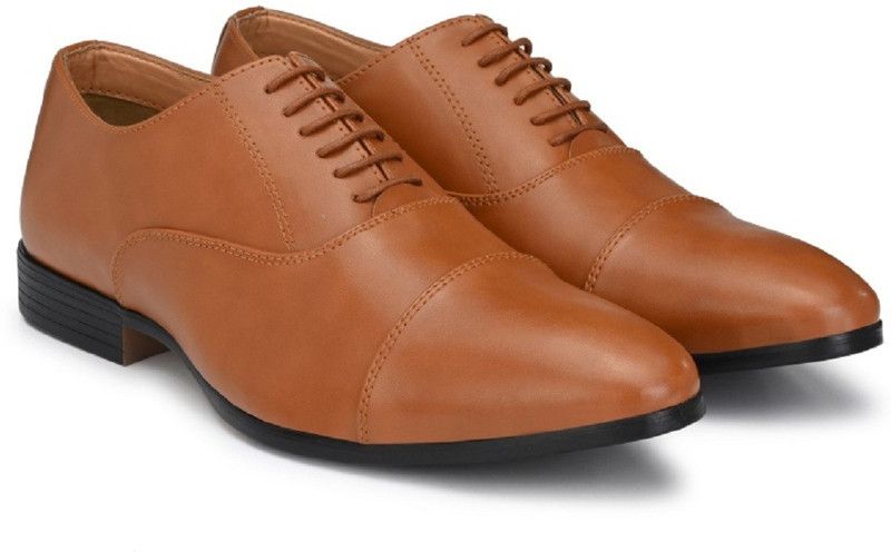 Men's Tan Formal Oxford Shoe For Men  (Tan)