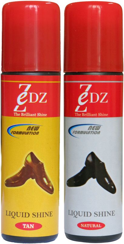Zedz Combo of Leather Liquid Polish (Tan and Natural) Leather, Synthetic Leather, Patent Leather Shoe Liquid Polish  (Natural, Tan, Neutral, Multicolor)