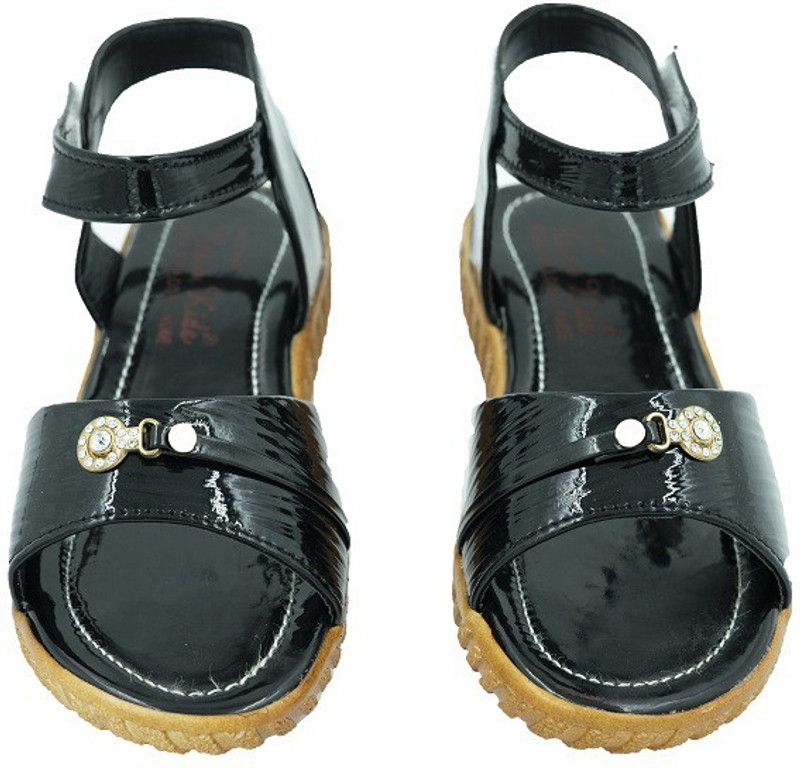 Sling Back Strappy Sandals For Girls  (Multicolor)