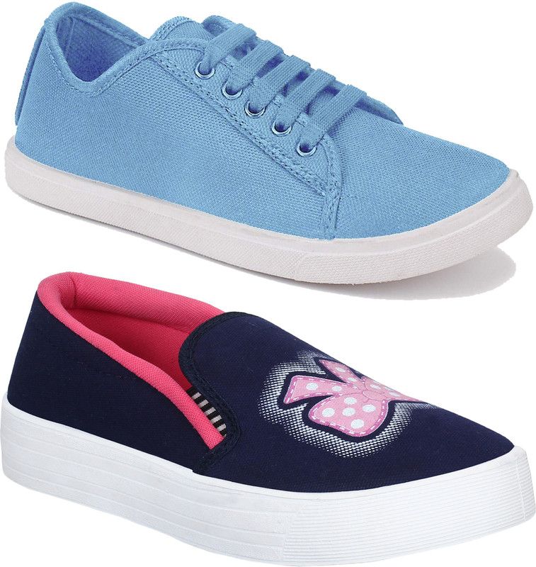 Combo Pack of 2 Latest Collection of Stylish Outdoors Loafers Sneakers Sneakers For Women  (Multicolor)