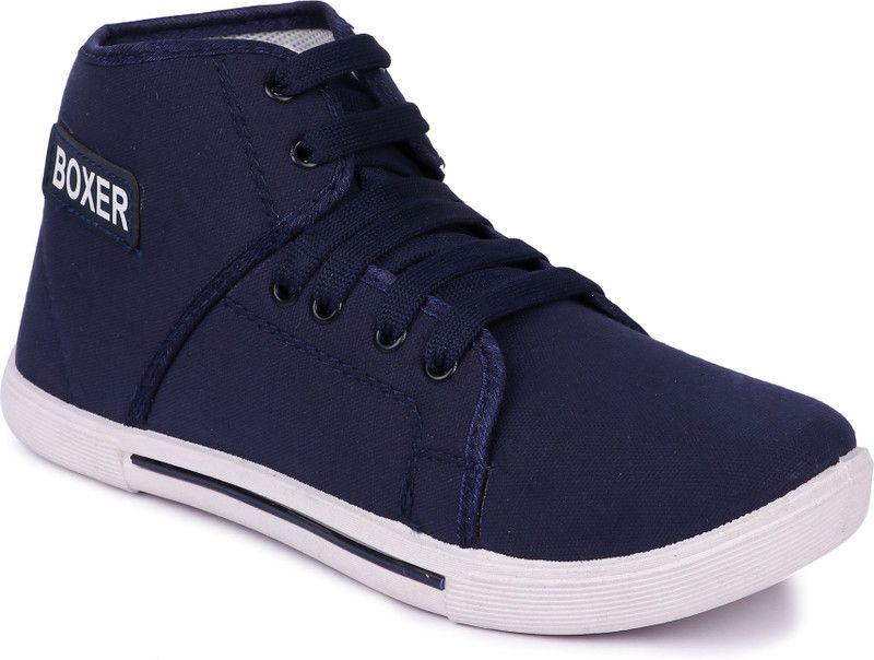 High Top Sneakers Casual Boxer Shoes High Tops For Men High Tops For Men  (Blue)