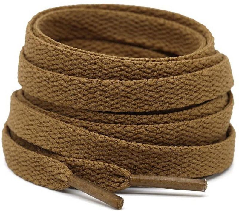 bilAnca Flat 48 Inches Long Caramel Brown Color Athletic Sneakers Boot Strings (2 Pairs) Shoe Lace  (Caramel Brown Set of 2)