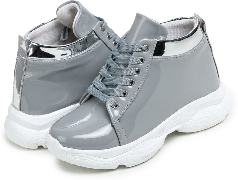 Shoes for Girls Women's High Heels Stylish Ankle Boots Casual & Partywear Trendy Boots For Women  (Grey)