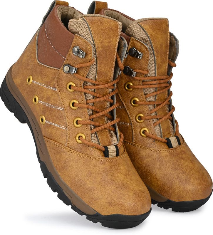 Royal Look Party Wear Shoes For Men Casual Shoes Latest Synthetic Boots Boots For Men  (Tan)