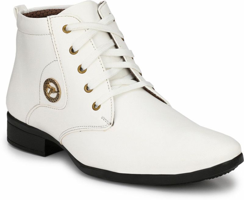 Stylish & Elegant Boots For Men  (White)