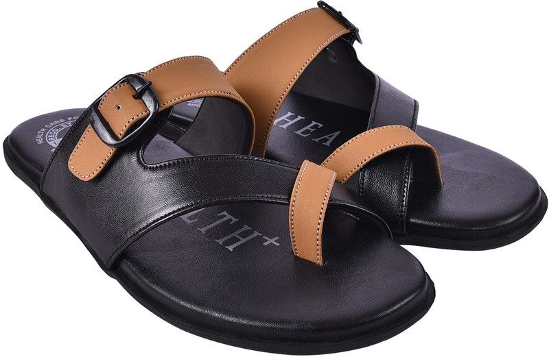 Women Black, Tan Casual Sandal