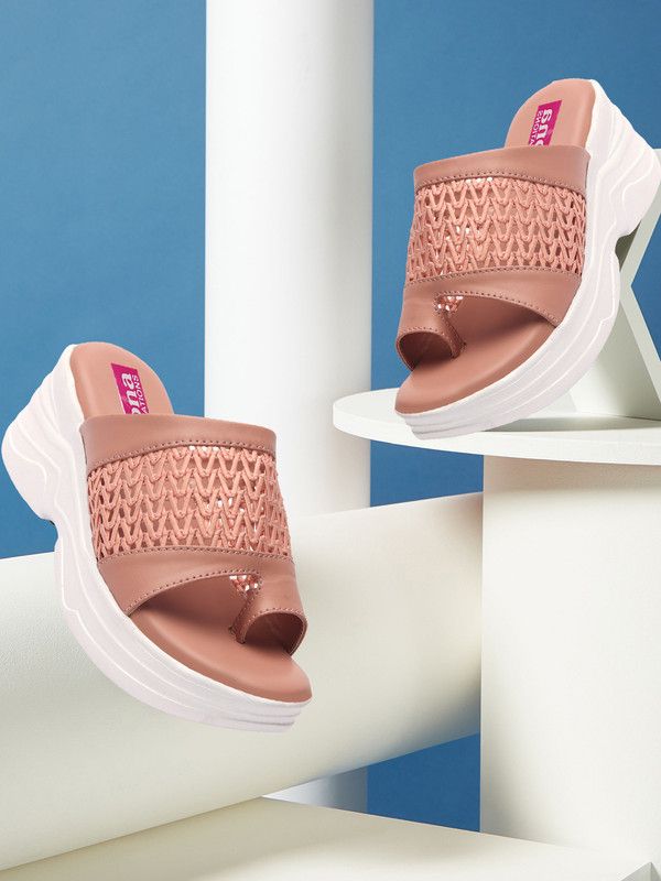 Women Beige Wedges Sandal