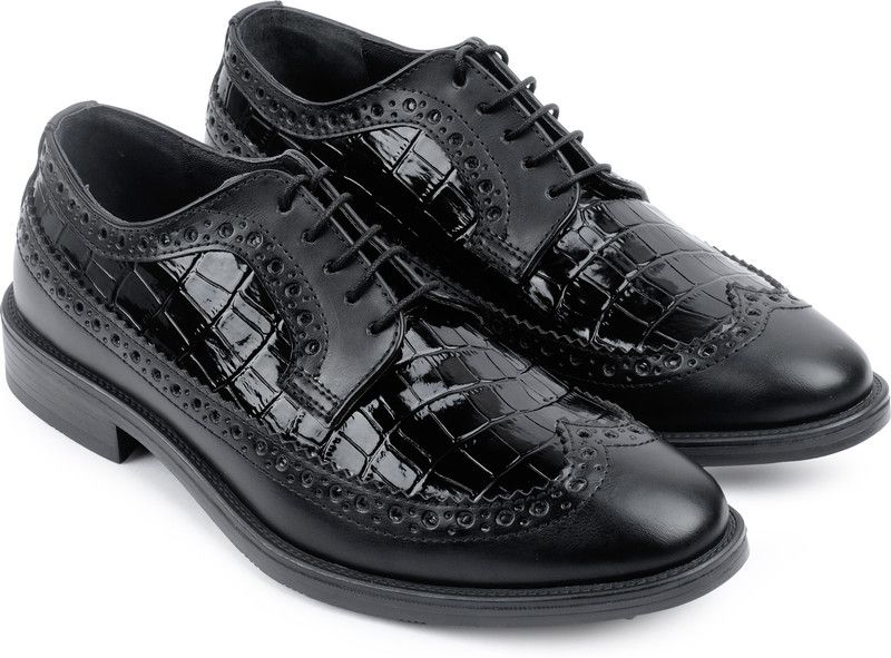 Strong and Durable Formal Shoes, Size - 11 Lace Up For Men  (Black)