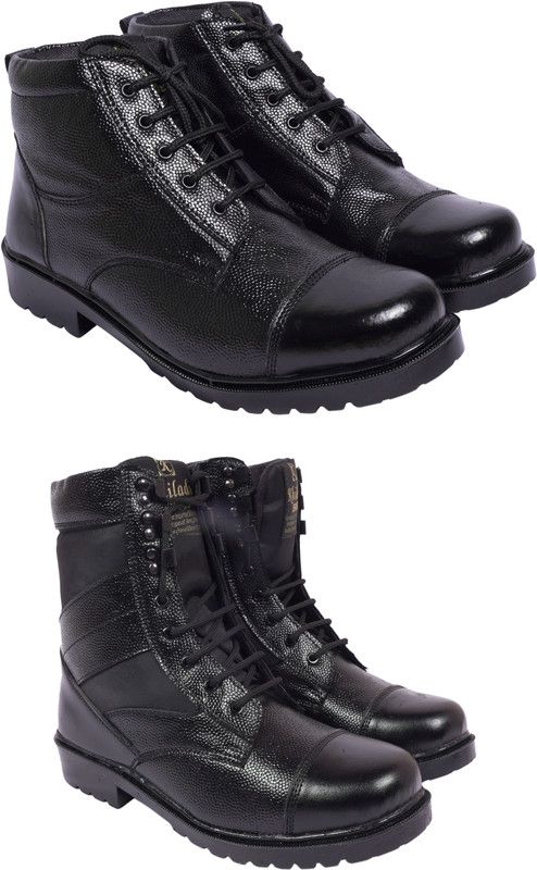 DMS Police NCC Army Military Tsf D.B. Boots +long KP Boots For Men (Black) Boots For Men  (Black)