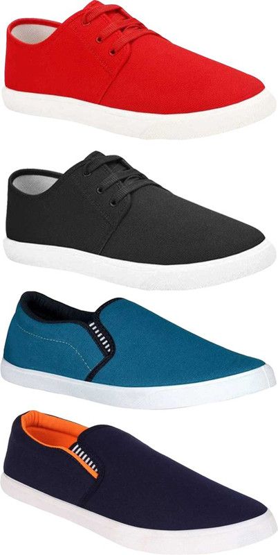 Combo Pack of 4 Casual Sneakers With Winter Shoes Sneakers For Men  (Multicolor)