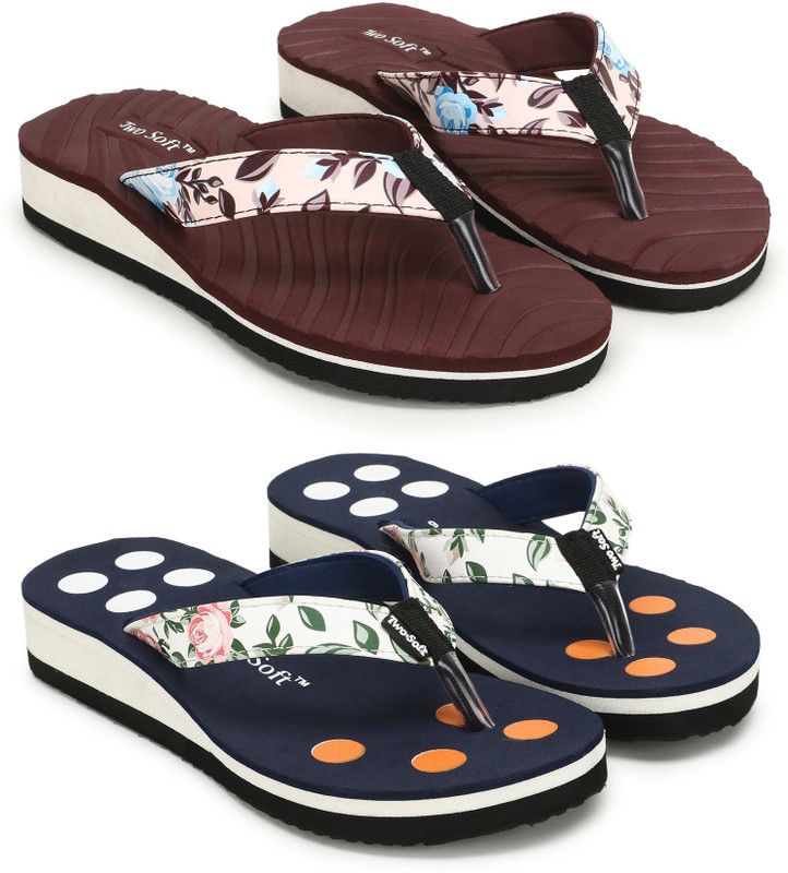 Flip Flops  (Maroon, Blue 7)